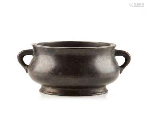 CHINESE BRONZE CENSER WITH XUANDE MARK