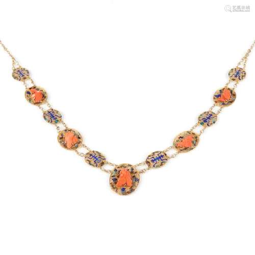 VERMEIL & ENAMEL NECKLACE