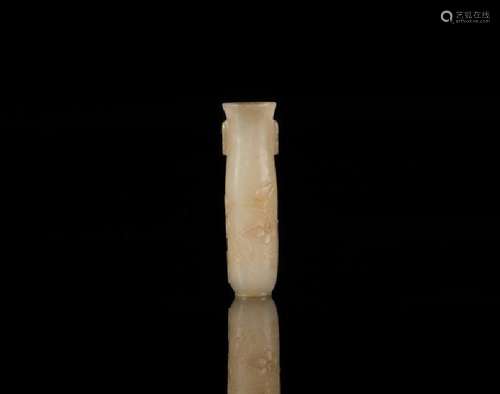 CHINESE JADE CARVED MINIATURE VASE