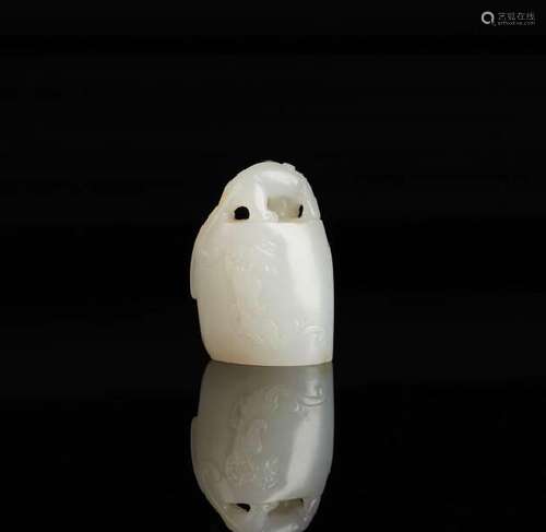 CHINESE CARVED WHITE JADE SEAL