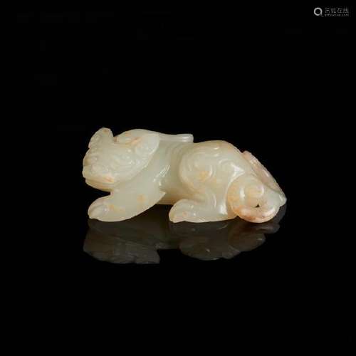 CHINESE JADE CARVED MYTHICAL BEAST