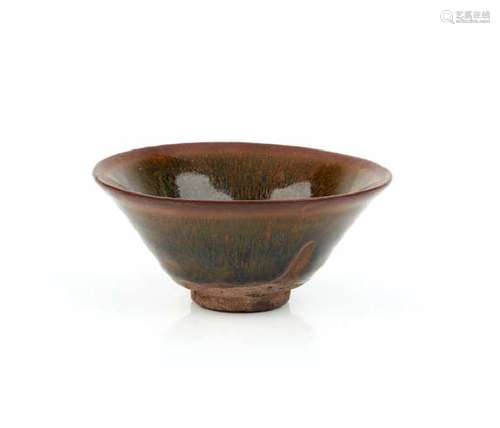 CHINESE JIAN WARE HARE'S FUR CONICAL BOWL