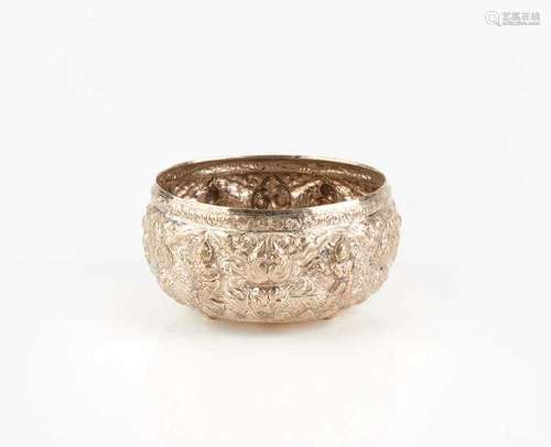 BURMESE SILVER THABEIK BOWL