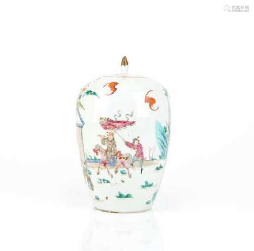 CHINESE FAMILLE ROSE PORCELAIN JAR