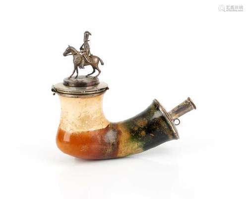 GEORGIAN SILVER MOUNTED MEERSCHAUM PIPE