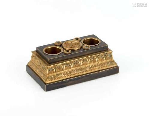 FRENCH EMPIRE BRONZE INKSTAND