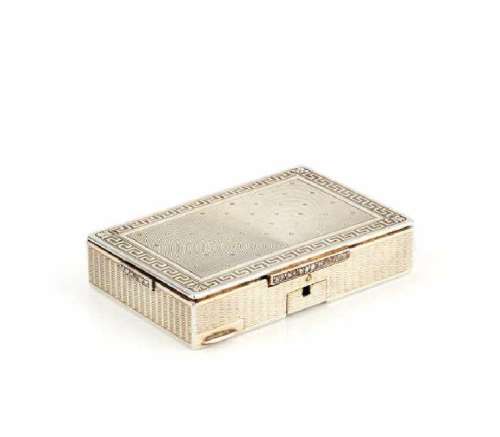 FRENCH ART DECO GOLD MAKEUP CASE