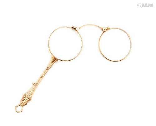 ANTIQUE GOLD LORGNETTE GLASSES