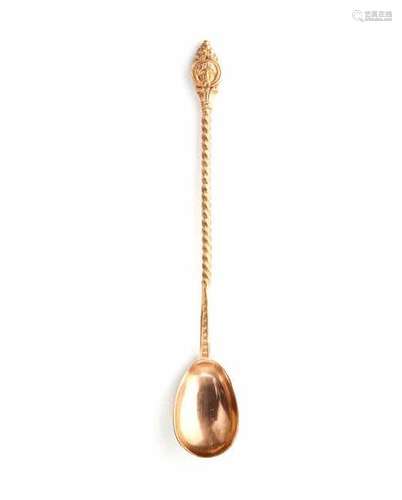 ANTIQUE RUSSIAN GOLD SPOON