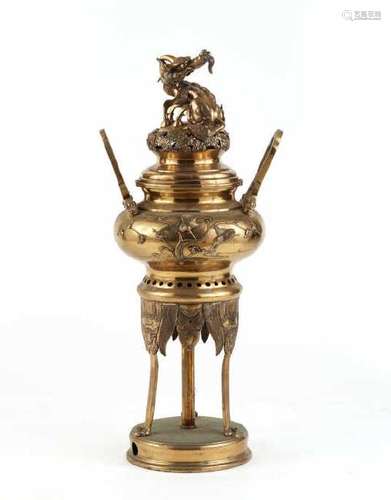 JAPANESE GILT BRONZE CENSER