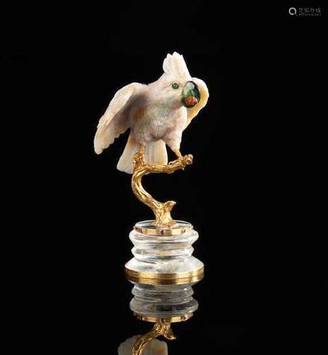 ERWIN KLEIN GOLD & GEMSTONE PARROT