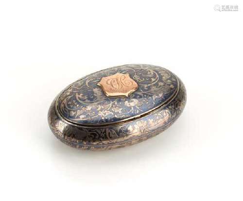 19TH C FRENCH NIELLO SILVER SNUFF BOX