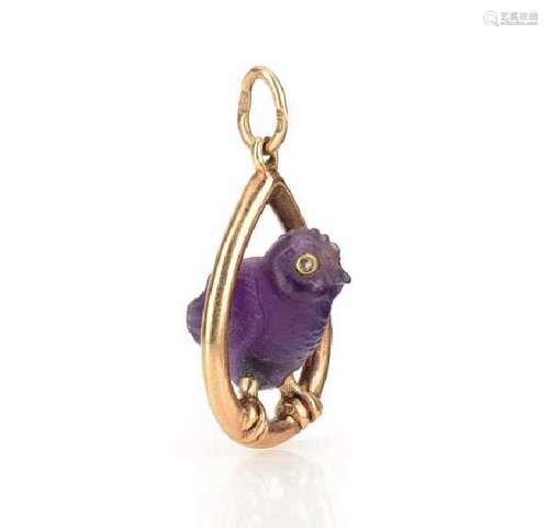 RUSSIAN GOLD & AMETHYST PENDANT