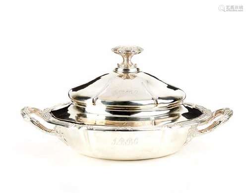 FRENCH EMPIRE SILVER COVERED TUREEN