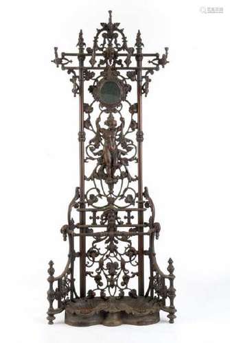 ART NOUVEAU CAST IRON HALL STAND