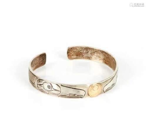 WEST COAST GOLD AND SILVER BANGLE