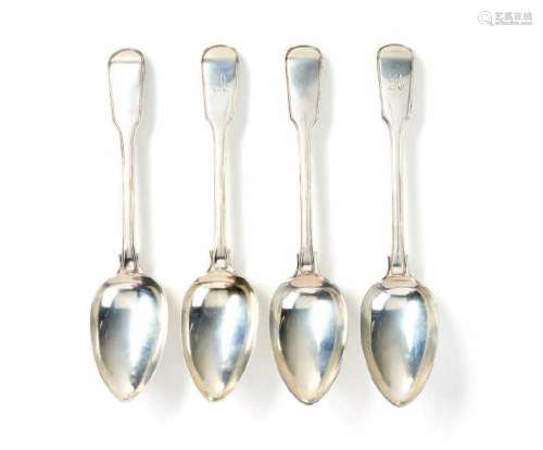 FOUR HALIFAX SILVER TABLESPOONS