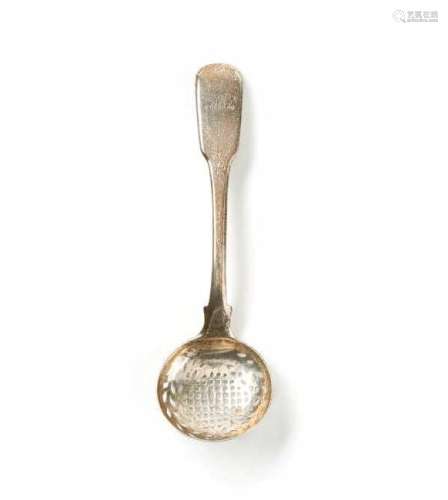 AN INDIAN COLONIAL SILVER SIFTING LADLE