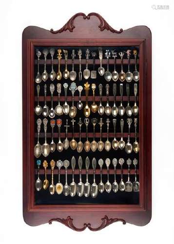 CASED COLLECTION OF SOUVENIR SPOONS