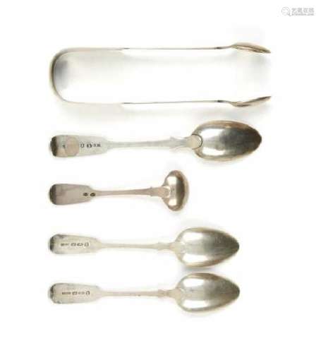 GROUP OF CANADIAN 19TH C SILVER FLATWARE