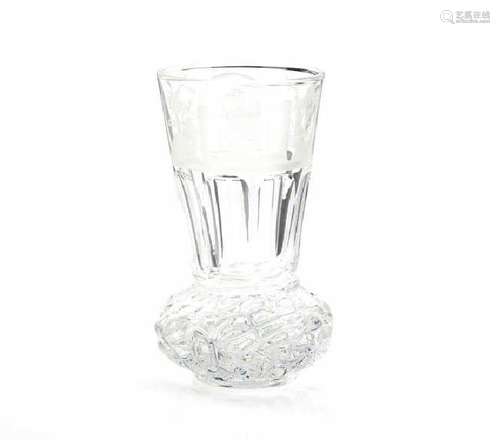 LARGE ENGRAVED MASONIC FIRING GLASS