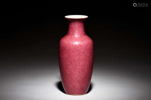 PINK GLAZED 'FLOWERS' VASE