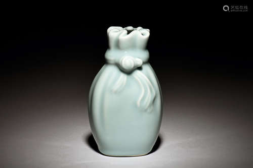 CELADON GLAZED 'BAG' VASE