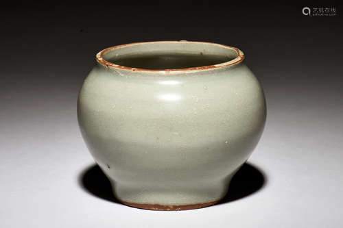 SMALL CELADON GLAZED JAR