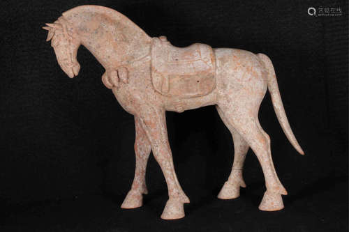 NORTHERN QI DYNASTY PERIOD CLAY 'HORSE' FIGURE