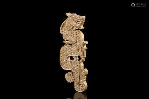 ARCHAIC JADE CARVED 'DRAGON' PENDANT