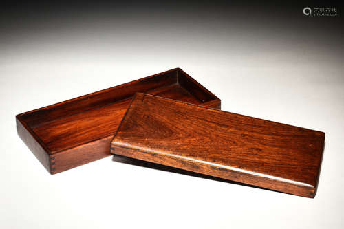 HUANGHUALI WOOD RECTANGULAR BOX WITH COVER