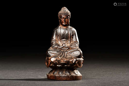 AGARWOOD CARVED GUANYIN FIGURE