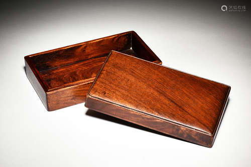 HUANGHUALI WOOD RECTANGULAR BOX WITH COVER