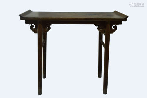 MING STYLE HUALI WOOD CARVED SIDE TABLE