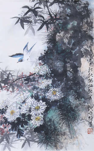 黎雄才 (1910－2001) 花鳥 立軸