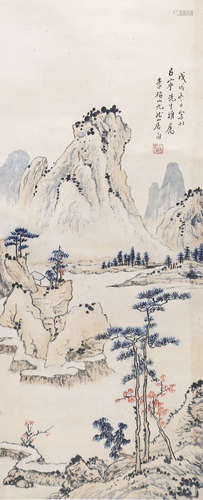 李研山 山水 立軸