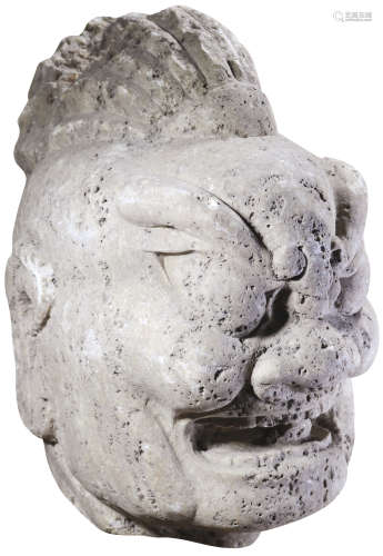 Tang Dynasties (618  -907) 唐朝 唐代石雕漢白玉天王像