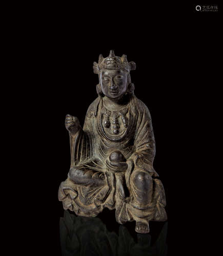 9-10世纪 地藏菩萨像 青铜