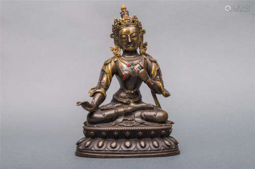 A Bronze Figure of White Tara, China 18th Century.