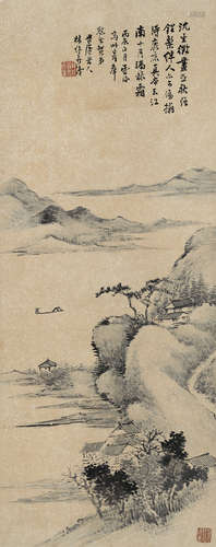 林纾（1852～1924） 山水 立轴 水墨纸本