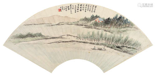 林纾（1852～1924） 山水 镜片 设色纸本