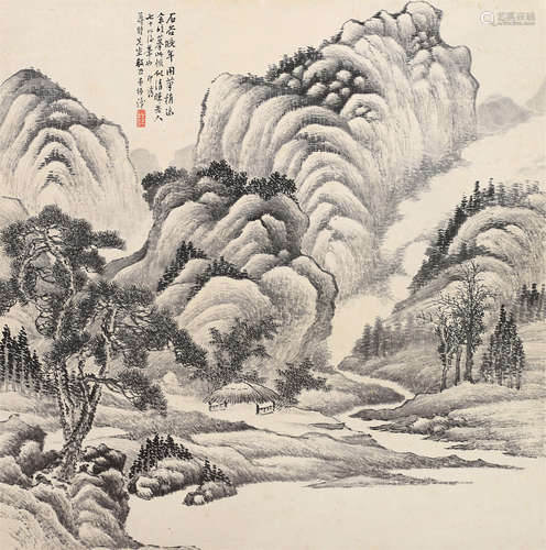 林纾（1852～1924） 山水 立轴 水墨纸本