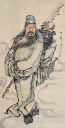 李霞（1871～1938） 人物 立轴 设色纸本
