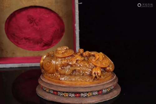 A DRAGON SHAPED TIANHUANG STONE SEAL