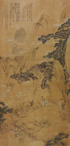 刘彦冲（1809～1847） 1842年作 仿宋山水 立轴 设色绢本