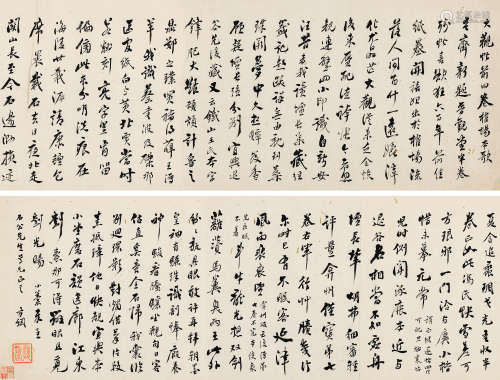 翁方纲（1733～1818） 行书论书句 手卷 水墨纸本