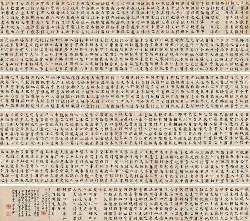 吴荣光（1773～1843） 临《多宝塔碑》 手卷 水墨纸本