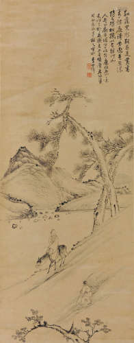 李世倬（1687～1770） 寻友图 立轴 水墨纸本