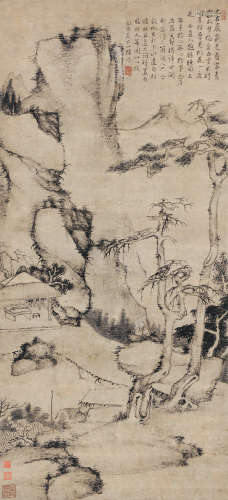 戴本孝（1621～1694） 崇山幽居图 立轴 水墨纸本