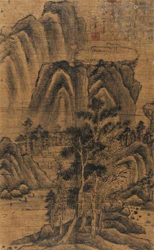 董其昌（1555～1636）（款） 山居图 镜心 水墨笺本